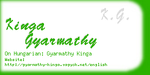 kinga gyarmathy business card
